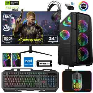 Xaser Xsr677 i5 13400F 16GB Ram 512GB M.2 NVMe SSD 12GB RTX4070 SUPER 24 180Hz Curved Oyun Hazır Sistem - Xaser