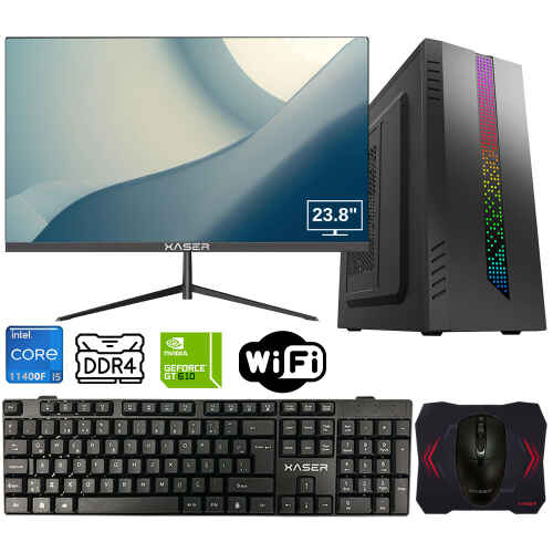 Xaser Xsr703 i5 11400F 16GB Ram 512GB M.2 NVMe SSD 2GB GT610 Ekran Kartı 23.8 Monitör Ofis Hazır Sistem - 1