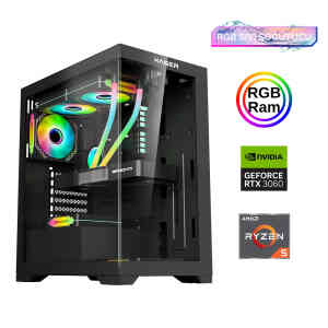 Xaser Xsr847 Ryzen 5 5600 16GB Ram 512GB M.2 NVMe SSD 12GB RTX3060 Sıvı Soğutma Oyun Bilgisayarı - Xaser