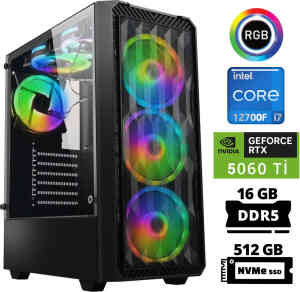 Xaser Xsr882 i7 12700F 16GB Ram 512GB M.2 NVMe SSD 8GB RTX5060Ti Oyuncu Masaüstü Bilgisayarı - XASER