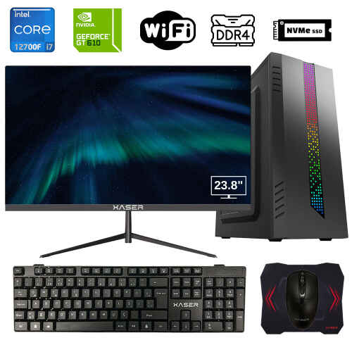 Xaser Xsr916 i7 12700F 16GB Ram 512GB M.2 NVMe SSD 2GB GT610 23.8 Monitör Ofis Hazır Sistem - 1